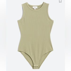 Light Olive Green Sleeveless Bodysuit
